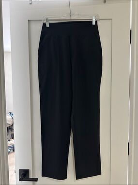 Everyday Black Straight-Leg Pull-On Pants